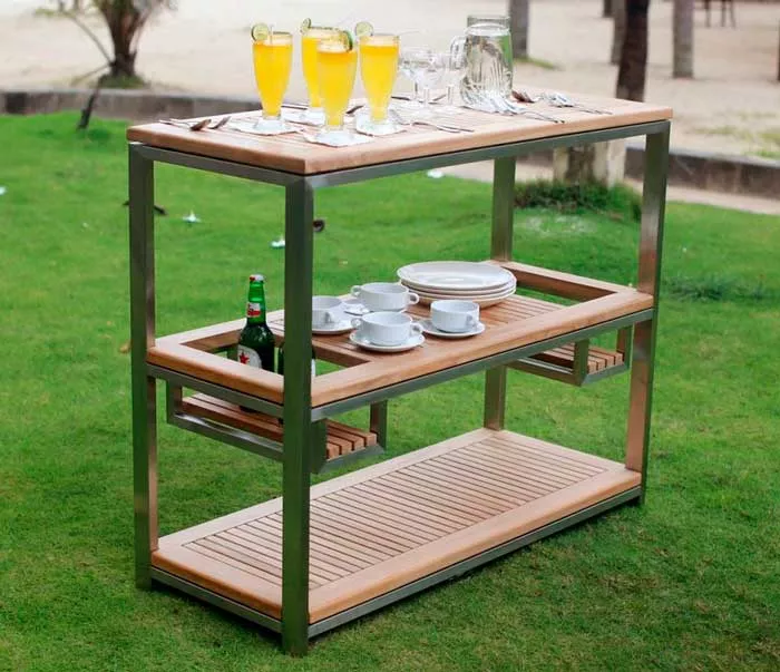 Стол сервировочный из ироко, малый