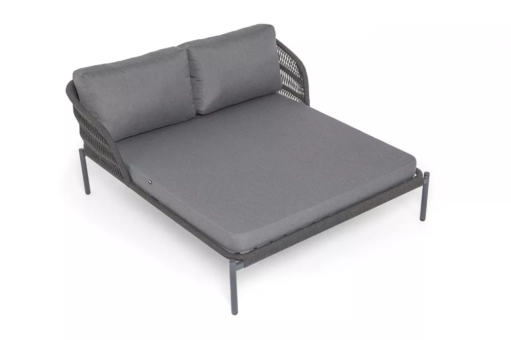 Двухместный лежак плетеный из роупа