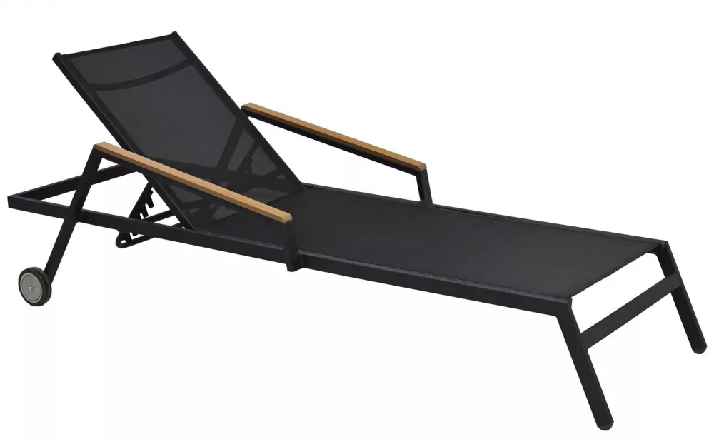 Лежак алюминиевый шезлонг с текстиленом, колесами, подушкой Лежак алюминиевый шезлонг с текстиленом, колесами, подушкой