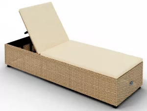Шезлонг из искусственного ротанга для дачи на выбор цвет