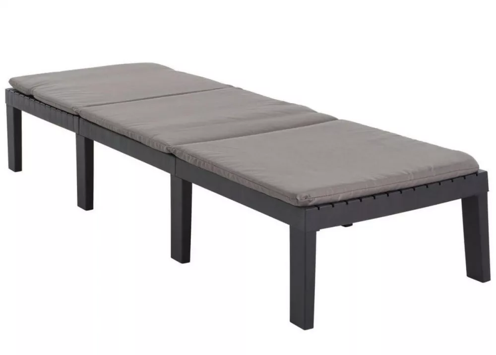 Шезлонг пляжный пластиковый с подушкой трансформер Италия Шезлонг пляжный пластиковый с подушкой трансформер Италия