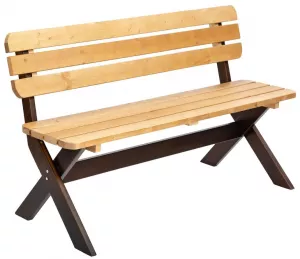 Скамья деревянная из акации 3-х местная