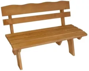 Скамейка из тика с прямой спинкой 180см