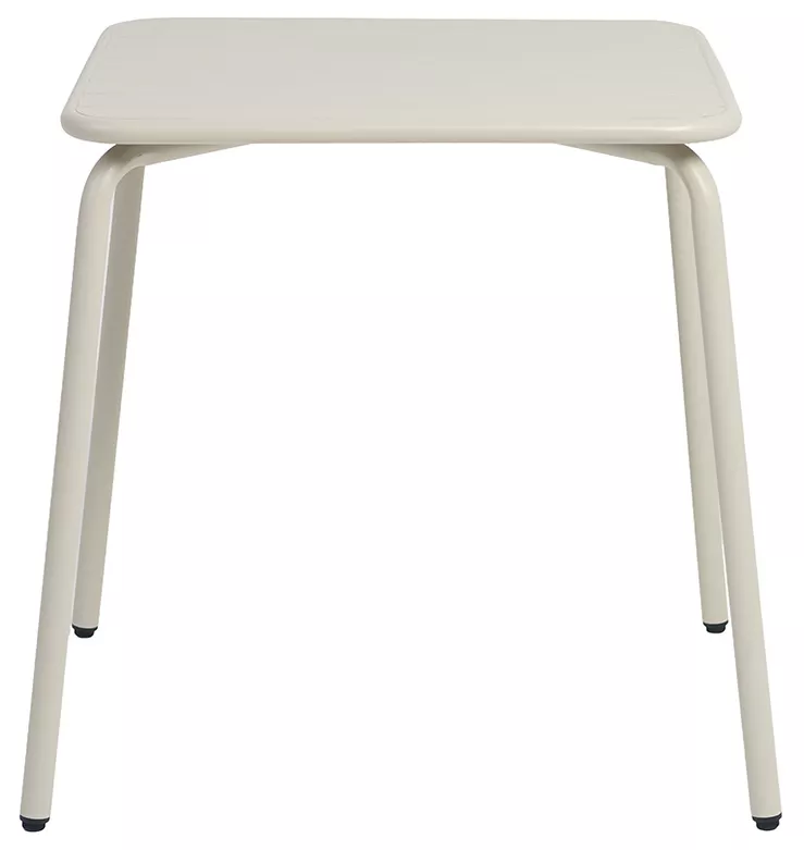 Стальной квадратный стол для кафе уличного 70х70см, бежевый Стальной квадратный стол для кафе уличного 70х70см, бежевый