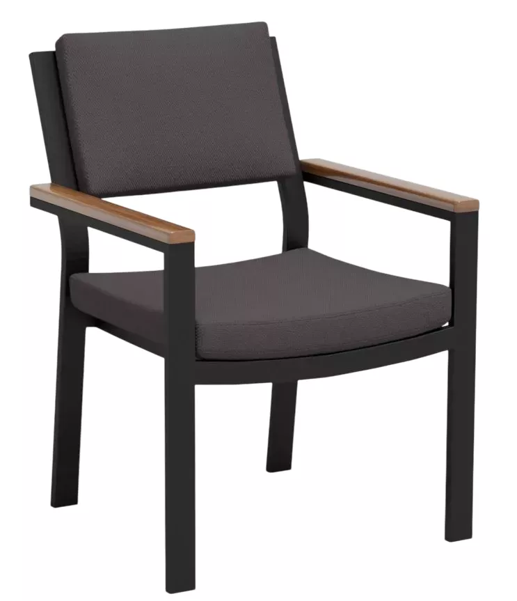 Уличные стулья с подлокотниками из тика алюминиевые