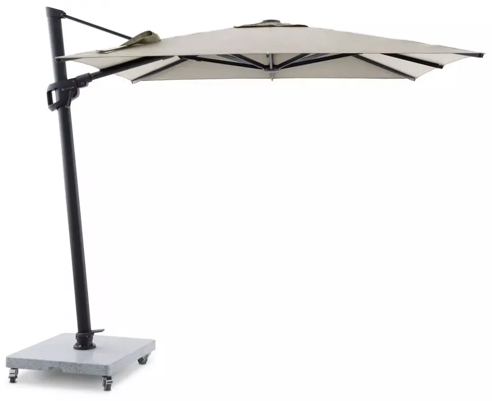 Квадратный зонт для кафе 3х3 на боковой опоре, серый. Купить! Квадратный зонт для кафе 3х3 на боковой опоре, серый. Купить!