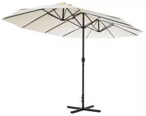 Круглый зонт для дачи на боковой опоре 3м, зеленый