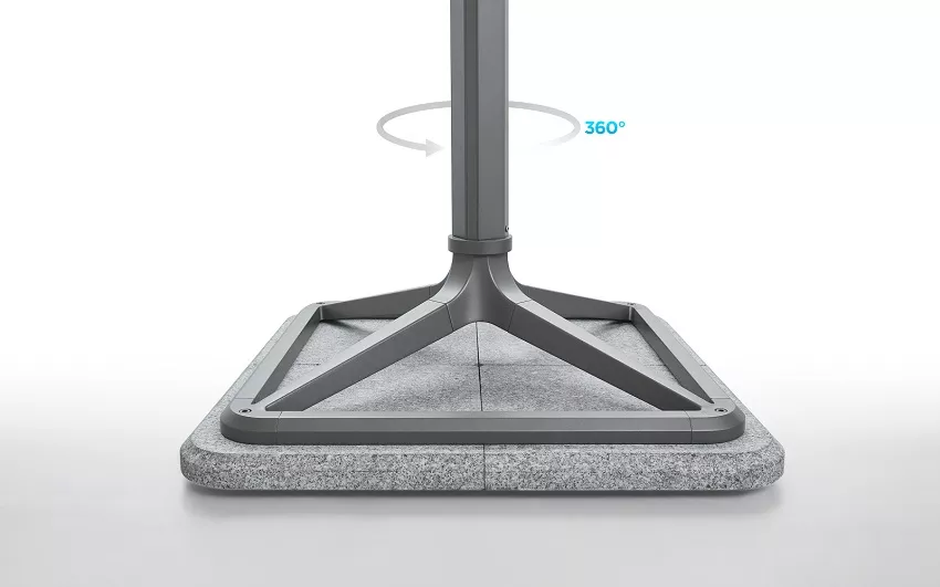 Зонт профессиональный на боковой опоре 3х3 м с подсветкой LED Зонт профессиональный на боковой опоре 3х3 м с подсветкой LED