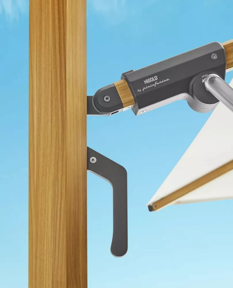 Зонт профессиональный на боковой опоре 3х3 м с подсветкой LED Зонт профессиональный на боковой опоре 3х3 м с подсветкой LED