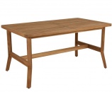 Обеденный прямоугольный стол из тика 150х90 см Kornell