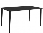 Алюминиевый прямоугольный стол Nimes 140х78, черный