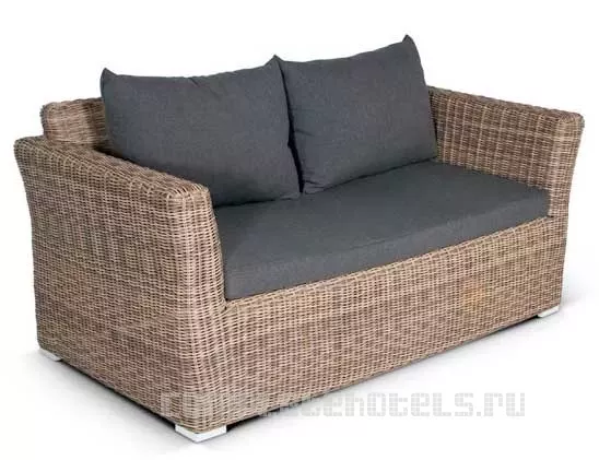 Диван 2-х местный из искусственного ротанга Kapuchino
