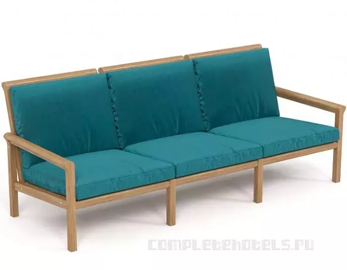 Современный деревянный диван 3-х местный из ироко