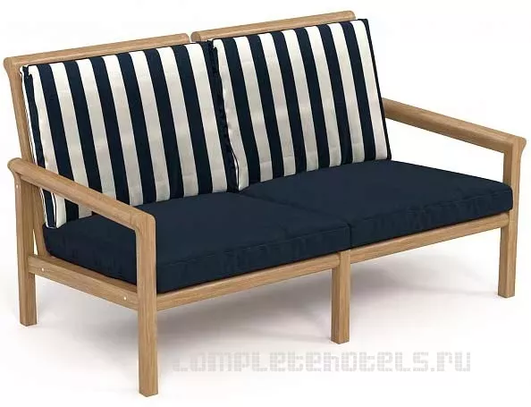 Диван деревянный 2-х местный из ироко
