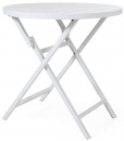 Складной алюминиевый стол Wilkie D72 см, белый