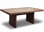 Кофейный стол из искусственного ротанга, серый